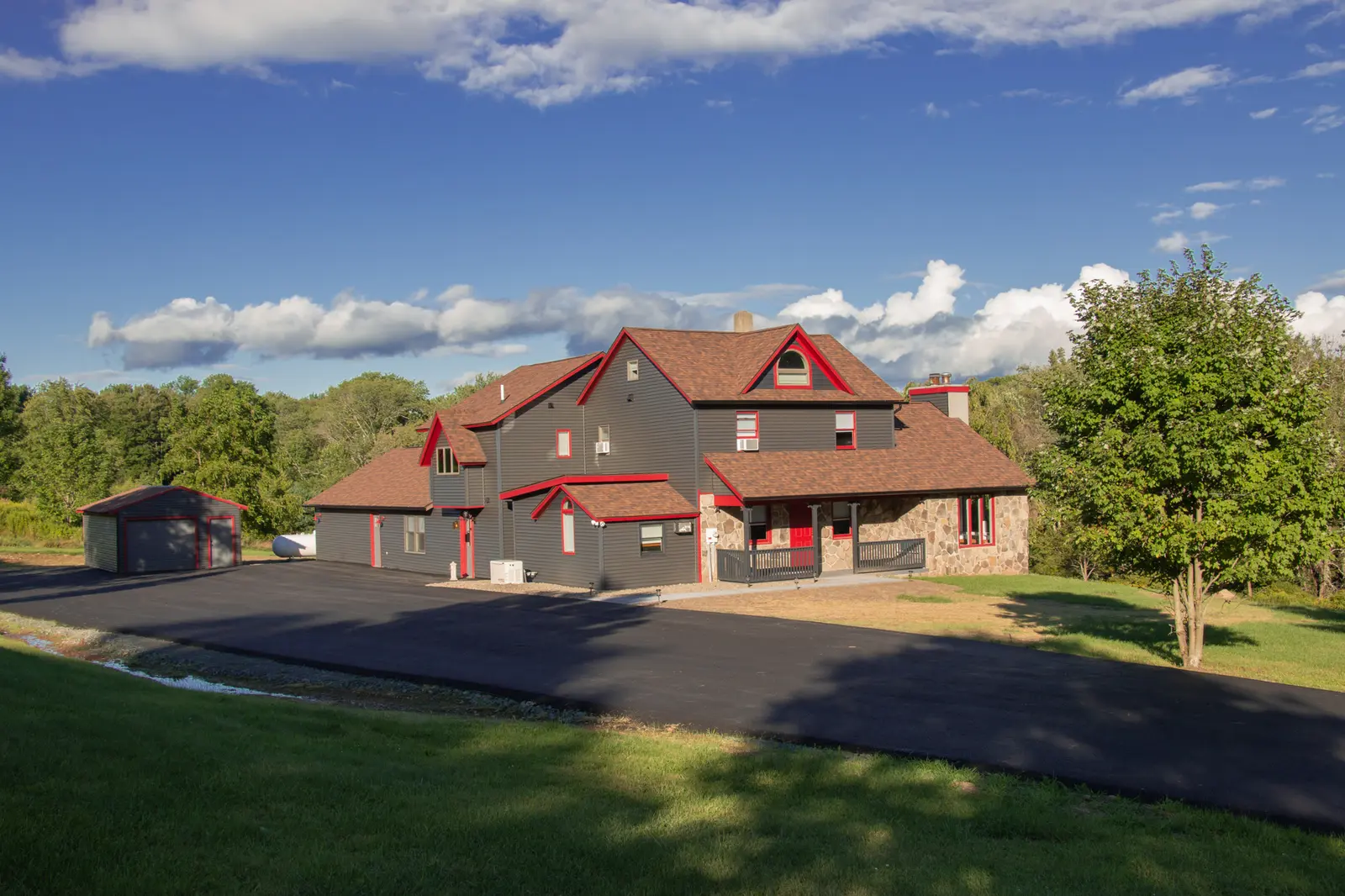 Hilltop Farmhouse — private farmhouse rental with heated indoor pool Beach Lake PA